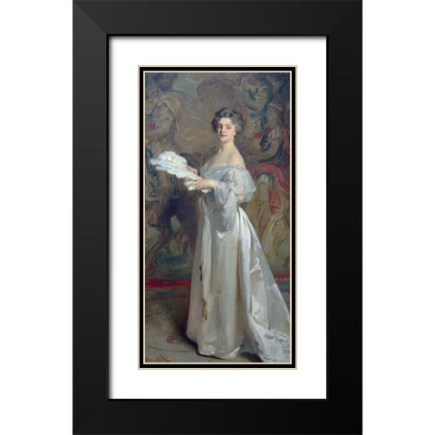 Ada Rehan Black Modern Wood Framed Art Print with Double Matting by Sargent, John Singer