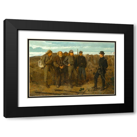 Prisoners from the Front Black Modern Wood Framed Art Print with Double Matting by Homer, Winslow