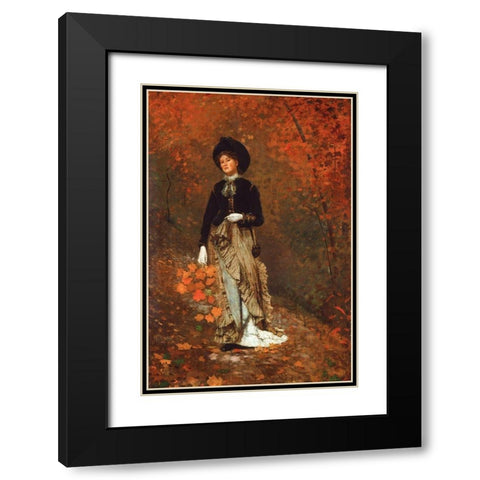 Autumn Black Modern Wood Framed Art Print with Double Matting by Homer, Winslow