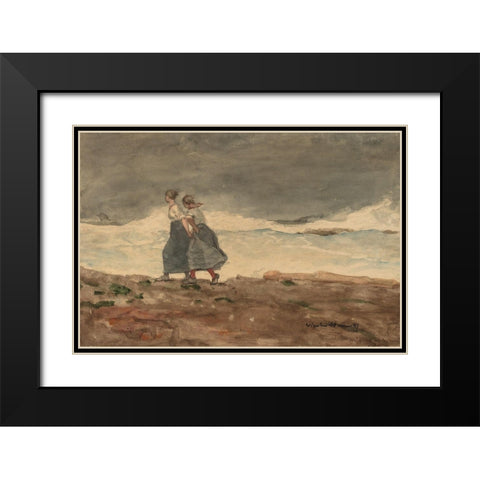 Danger Black Modern Wood Framed Art Print with Double Matting by Homer, Winslow