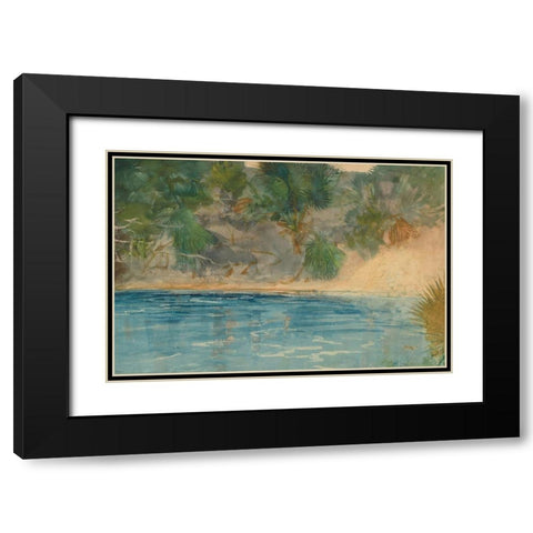 Blue Spring, Florida Black Modern Wood Framed Art Print with Double Matting by Homer, Winslow