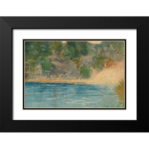 Blue Spring, Florida Black Modern Wood Framed Art Print with Double Matting by Homer, Winslow