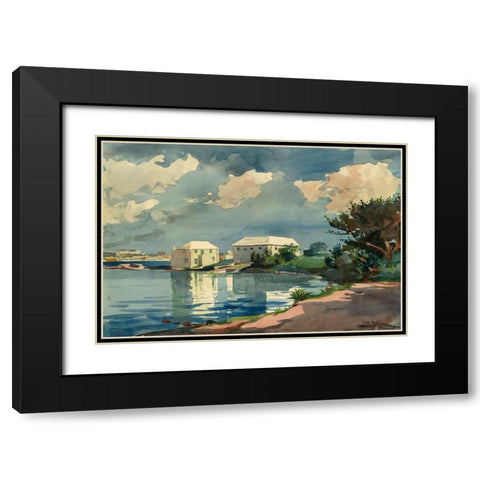 Salt Kettle, Bermuda Black Modern Wood Framed Art Print with Double Matting by Homer, Winslow
