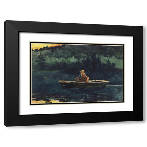 The Rise Black Modern Wood Framed Art Print with Double Matting by Homer, Winslow