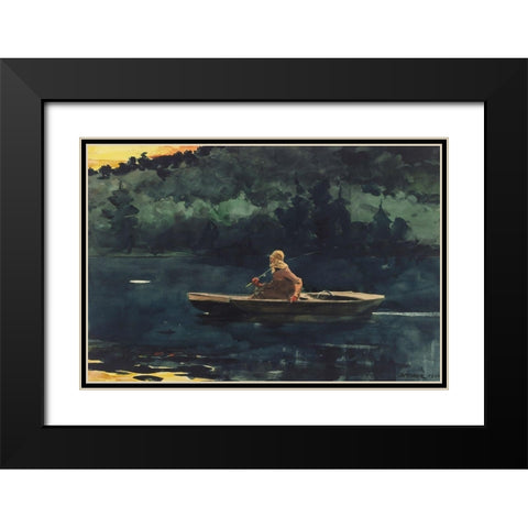 The Rise Black Modern Wood Framed Art Print with Double Matting by Homer, Winslow