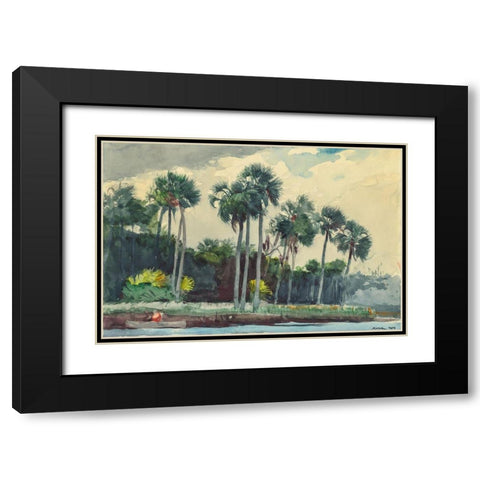 Red Shirt, Homosassa, Florida Black Modern Wood Framed Art Print with Double Matting by Homer, Winslow
