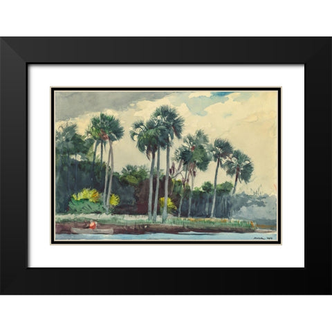 Red Shirt, Homosassa, Florida Black Modern Wood Framed Art Print with Double Matting by Homer, Winslow
