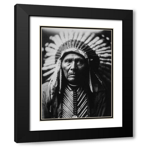 Three Horses Black and White Black Modern Wood Framed Art Print with Double Matting by Curtis, Edward