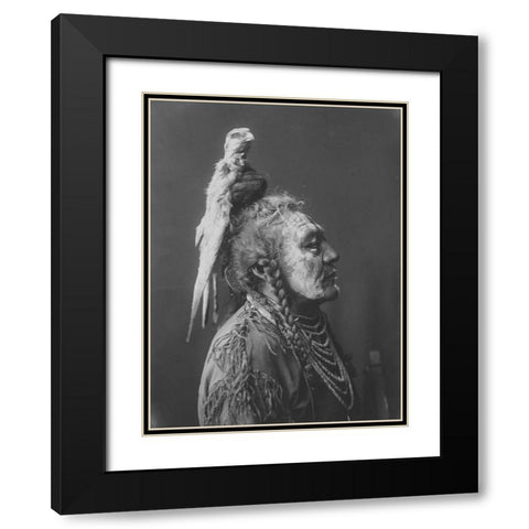 Two Whistles, Apsaroke Black Modern Wood Framed Art Print with Double Matting by Curtis, Edward
