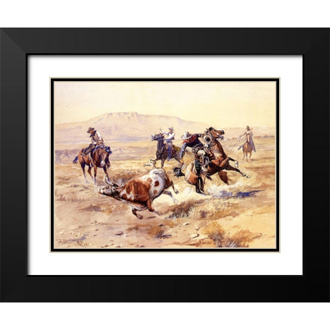 The Renegade Black Modern Wood Framed Art Print with Double Matting by Russell, Charles Marion