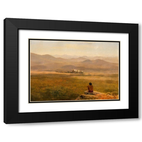 The Lookout Black Modern Wood Framed Art Print with Double Matting by Bierstadt, Albert
