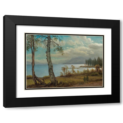 Lake Tahoe Black Modern Wood Framed Art Print with Double Matting by Bierstadt, Albert