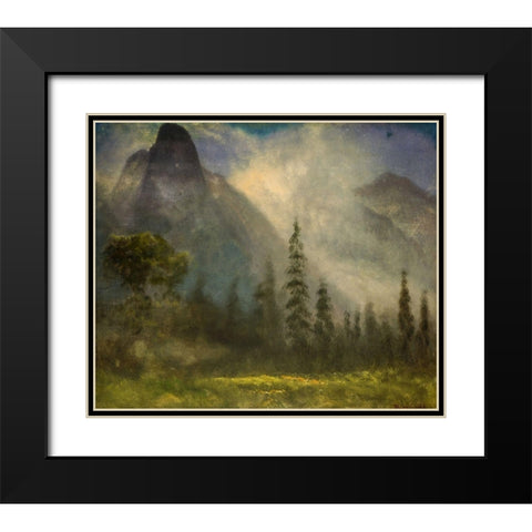Yosemite Valley Black Modern Wood Framed Art Print with Double Matting by Bierstadt, Albert