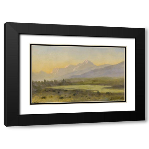 Owens Valley, California Black Modern Wood Framed Art Print with Double Matting by Bierstadt, Albert