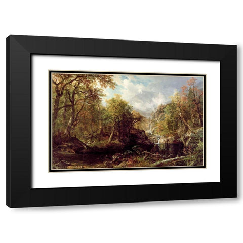 The Emerald Pool Black Modern Wood Framed Art Print with Double Matting by Bierstadt, Albert