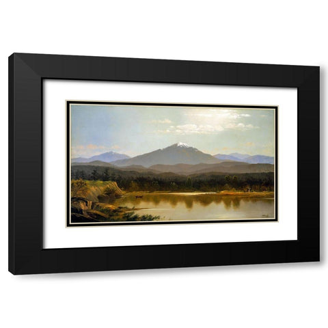 Laramie Peak Black Modern Wood Framed Art Print with Double Matting by Bierstadt, Albert