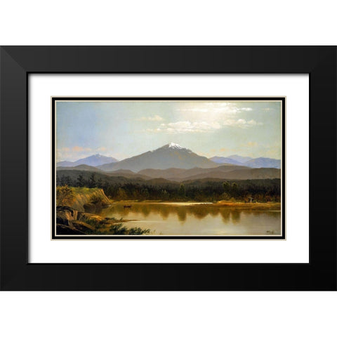 Laramie Peak Black Modern Wood Framed Art Print with Double Matting by Bierstadt, Albert