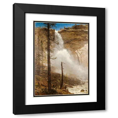 Falls of Yosemite Black Modern Wood Framed Art Print with Double Matting by Bierstadt, Albert