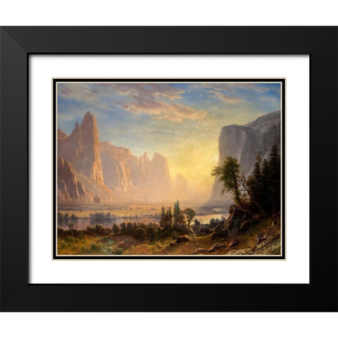 Valley of the Yosemite Black Modern Wood Framed Art Print with Double Matting by Bierstadt, Albert