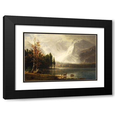 Estes Park, Colorado, Whytes Lake Black Modern Wood Framed Art Print with Double Matting by Bierstadt, Albert