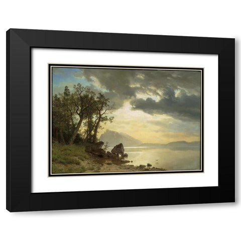 Lake Tahoe, California Black Modern Wood Framed Art Print with Double Matting by Bierstadt, Albert