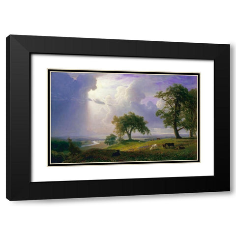 California Spring Black Modern Wood Framed Art Print with Double Matting by Bierstadt, Albert