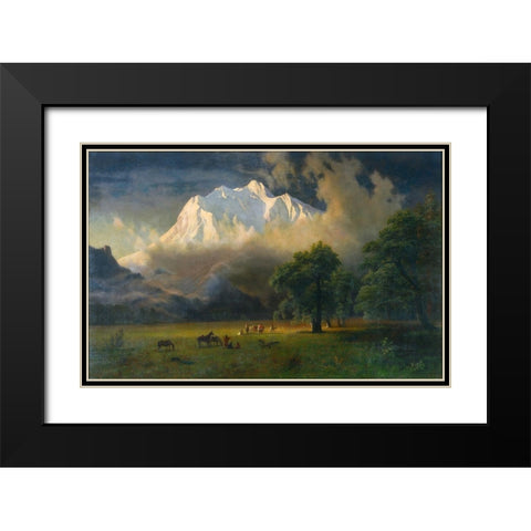 Mount Adams, Washington Black Modern Wood Framed Art Print with Double Matting by Bierstadt, Albert