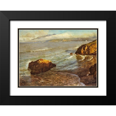 Entrance to the Golden Gate Black Modern Wood Framed Art Print with Double Matting by Bierstadt, Albert
