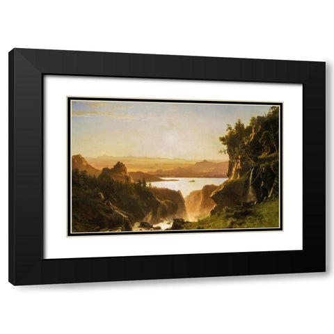 Island Lake, Wind River Range, Wyoming Black Modern Wood Framed Art Print with Double Matting by Bierstadt, Albert