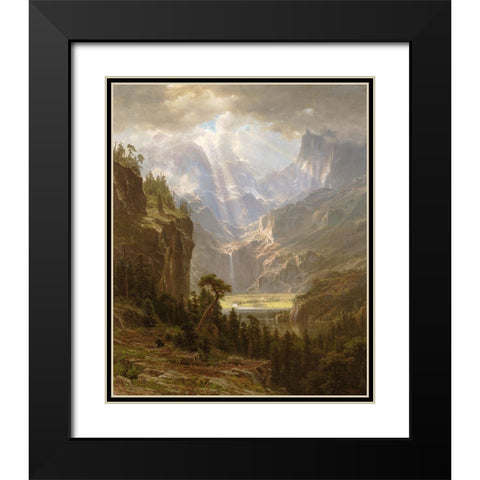 Rocky Mountains, Landers Peak Black Modern Wood Framed Art Print with Double Matting by Bierstadt, Albert