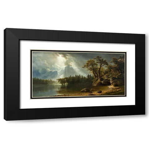 Passing Storm over the Sierra Nevadas Black Modern Wood Framed Art Print with Double Matting by Bierstadt, Albert