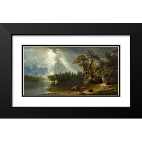 Passing Storm over the Sierra Nevadas Black Modern Wood Framed Art Print with Double Matting by Bierstadt, Albert