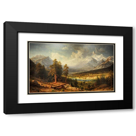 Estes Park Black Modern Wood Framed Art Print with Double Matting by Bierstadt, Albert