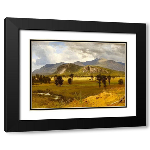 Moat Mountain, Intervale, New Hampshire Black Modern Wood Framed Art Print with Double Matting by Bierstadt, Albert
