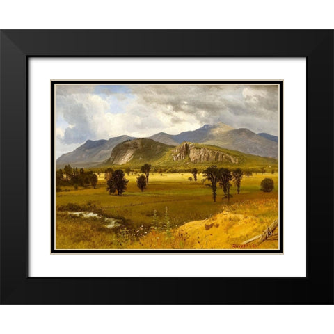Moat Mountain, Intervale, New Hampshire Black Modern Wood Framed Art Print with Double Matting by Bierstadt, Albert
