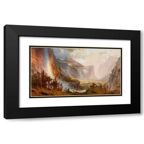 The Domes of the Yosemite Black Modern Wood Framed Art Print with Double Matting by Bierstadt, Albert
