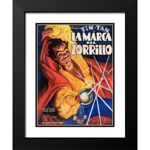 Mexican Movie Poster La Marca del Zorrillo Black Modern Wood Framed Art Print with Double Matting by Garcia Cabral, Ernesto