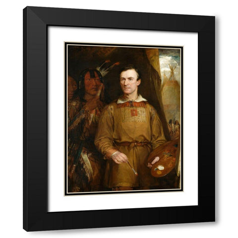 William Fisk Black Modern Wood Framed Art Print with Double Matting by Catlin, George