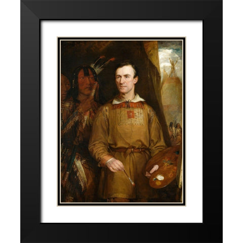 William Fisk Black Modern Wood Framed Art Print with Double Matting by Catlin, George