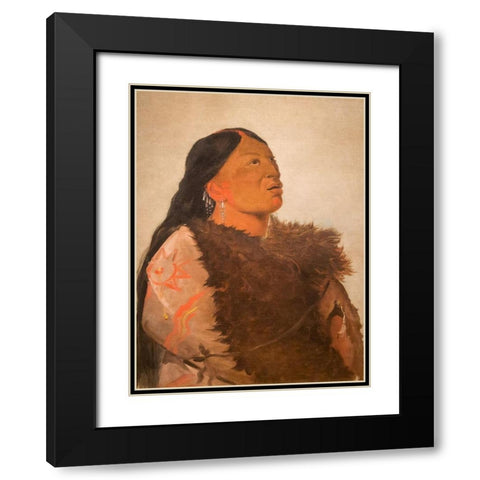 Wife of The Six Black Modern Wood Framed Art Print with Double Matting by Catlin, George
