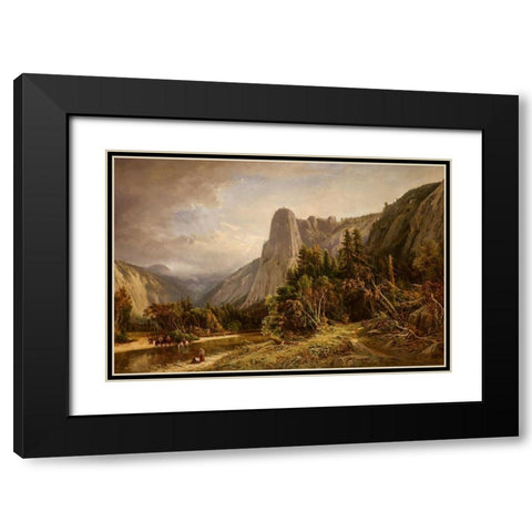 Sentinel Rock, Yosemite Black Modern Wood Framed Art Print with Double Matting by Keith, William