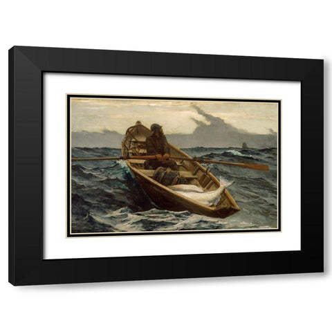 The Fog Warning Black Modern Wood Framed Art Print with Double Matting by Homer, Winslow
