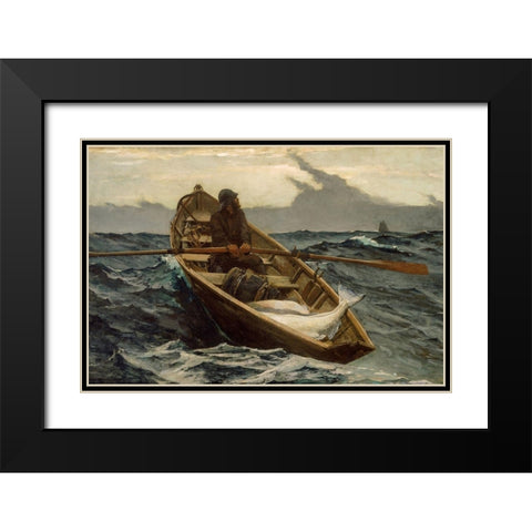 The Fog Warning Black Modern Wood Framed Art Print with Double Matting by Homer, Winslow