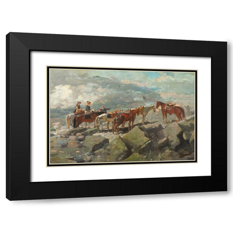 Mount Washington Black Modern Wood Framed Art Print with Double Matting by Homer, Winslow