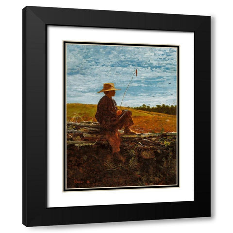 On Guard Black Modern Wood Framed Art Print with Double Matting by Homer, Winslow