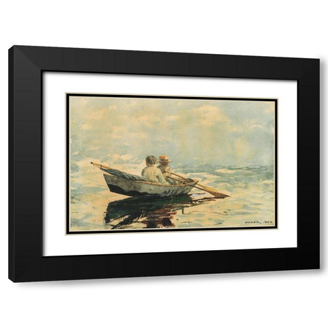 Rowboat Black Modern Wood Framed Art Print with Double Matting by Homer, Winslow