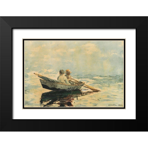 Rowboat Black Modern Wood Framed Art Print with Double Matting by Homer, Winslow