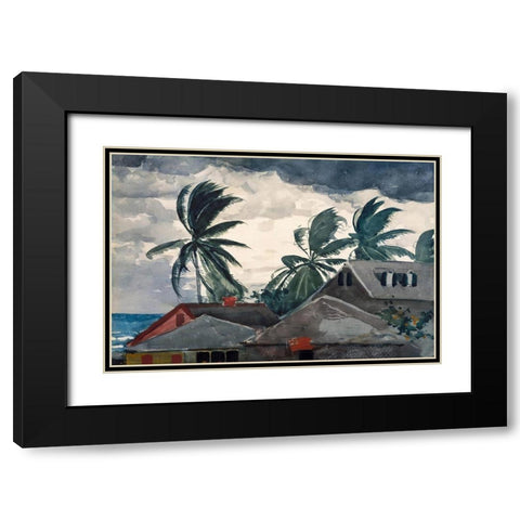 Hurricane, Bahamas Black Modern Wood Framed Art Print with Double Matting by Homer, Winslow
