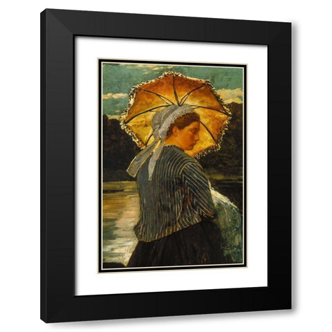 The Nurse Black Modern Wood Framed Art Print with Double Matting by Homer, Winslow