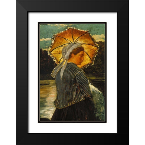 The Nurse Black Modern Wood Framed Art Print with Double Matting by Homer, Winslow